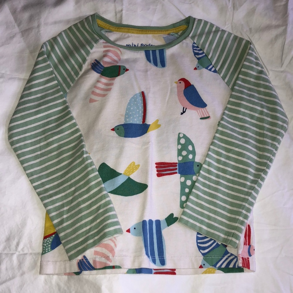 Mini Boden Hotchpotch Printed Lg Sleeve Shirt 3-4Y